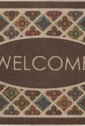 Mohawk Ornamental Entry Mat Flowery Tiles Chestnut 2'0" x 4'0"
