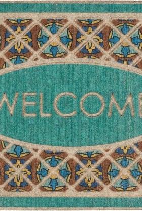Mohawk Ornamental Entry Mat Retro Tiles Chestnut 2'0" x 4'0"