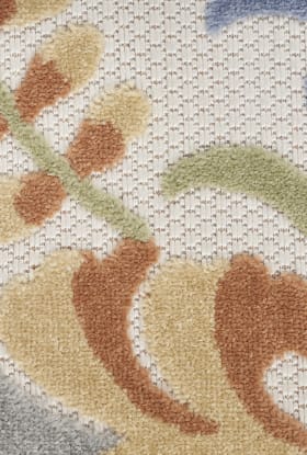 Nourison Home Aloha Ivory Blue