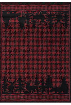 United Weavers HIGHLANDS Woodland Red