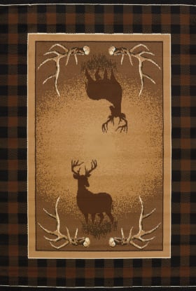 United Weavers Legends Antler Buck Multi 5'3" x 7'2"