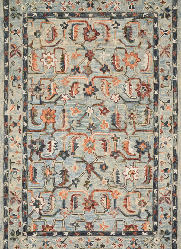 Loloi Elka ELK-01 SKY / MULTI 18" x 18" Sample Collection