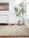 Loloi Mila Shag MIL-01 Grey 5'-0" x 7'-6" Room Scene