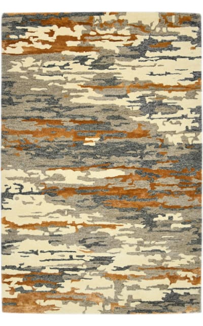 Amer Abstract Abs-3 Orange Area Rug