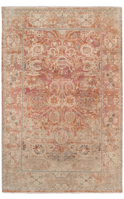 Amer Vintage VIN-1 Orange - Tan Area Rug