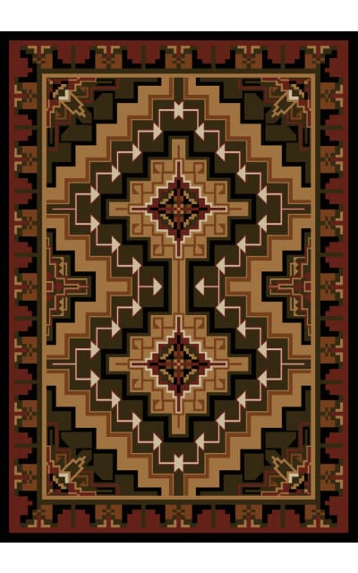 American Dakota Cabin Hill Country Red Area Rug