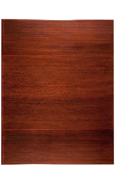 Bamboo Chair Mat Tri-Fold No Lip Dark Cherry Area Rug