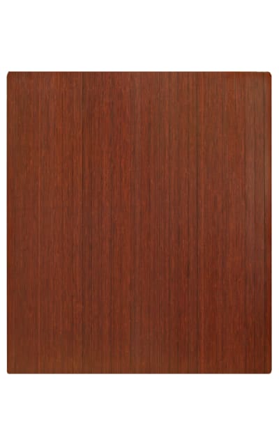 Bamboo Chair Mat Roll-Up No Lip Dark Cherry Area Rug