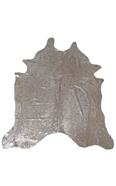BS Trading Cowhide 147872 Silver And White Area Rug