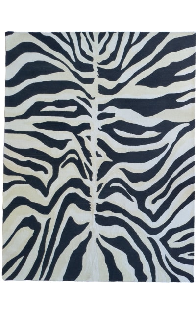 Capel Serengeti Zebra 3255 Black Area Rug