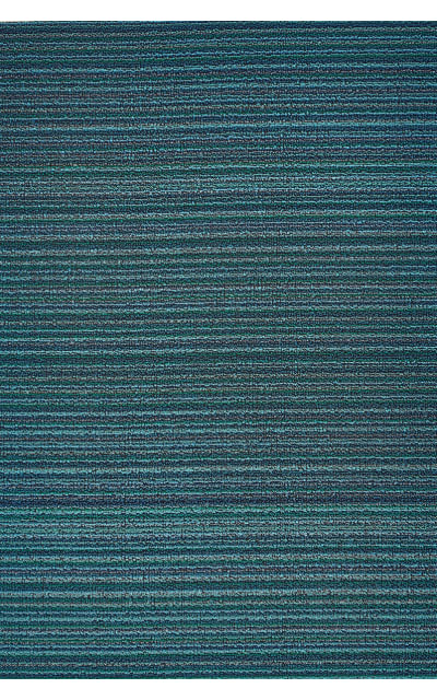 Chilewich Shag Skinny Stripe Turquoise | Rug Studio