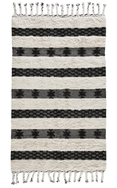 Classic Home Merced 3009 Black - Ivory Area Rug