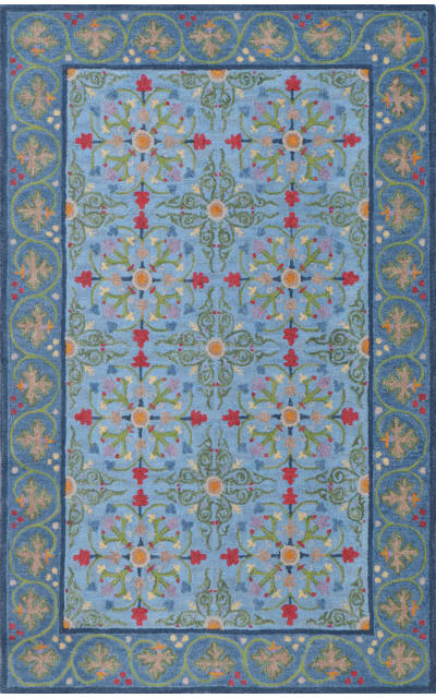 Company C Alpenrose 10900 Blue Area Rug