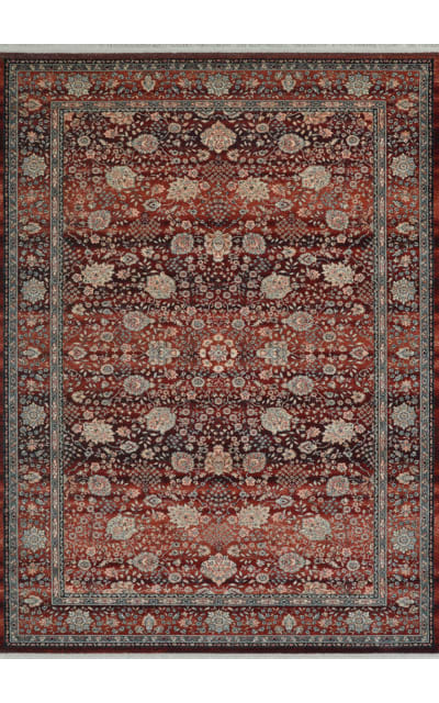 Couristan Kashimar Floral Vase Rust Area Rug