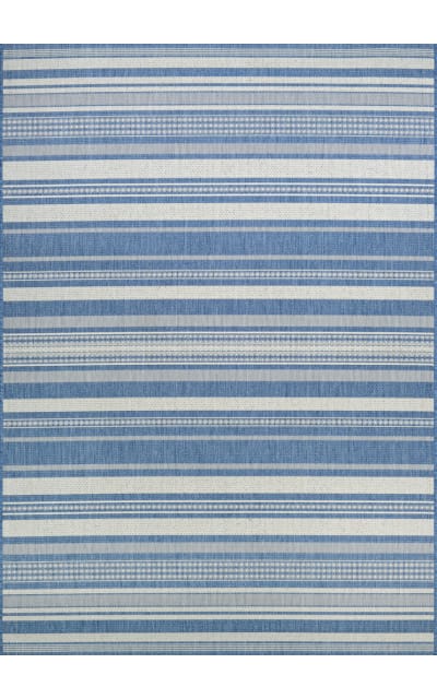 Couristan Recife Gazebo Stripe Champ - Blue Area Rug