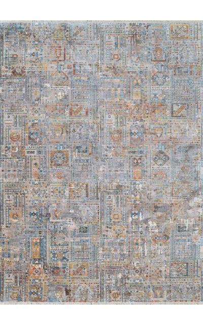 Couristan Halli Persian Panel Sky blue-Stone Area Rug