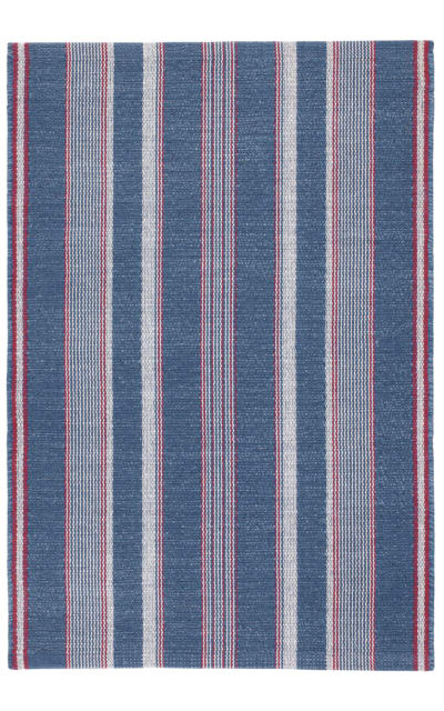 Camden Stripe Handwoven Denim Area Rug