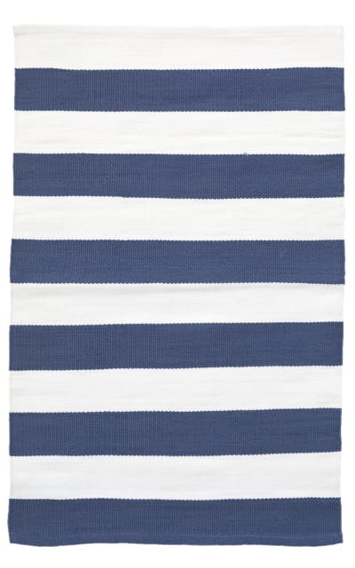 Catamaran Indoor-Outdoor Denim - White Area Rug