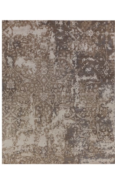 Hundley Hand Knotted 2119 Silver - Gray Area Rug
