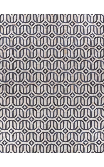 Natural Hide Hair on Hide 2142 Silver - Blue Area Rug