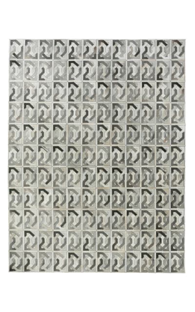 Natural Hide Hair on Hide 2168 Ivory - Silver Area Rug