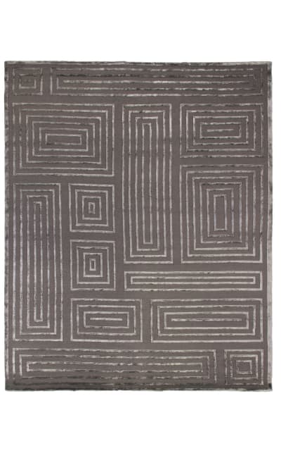 Exquisite Rugs Metro Velvet Hand Knotted 3038 Charcoal Area Rug