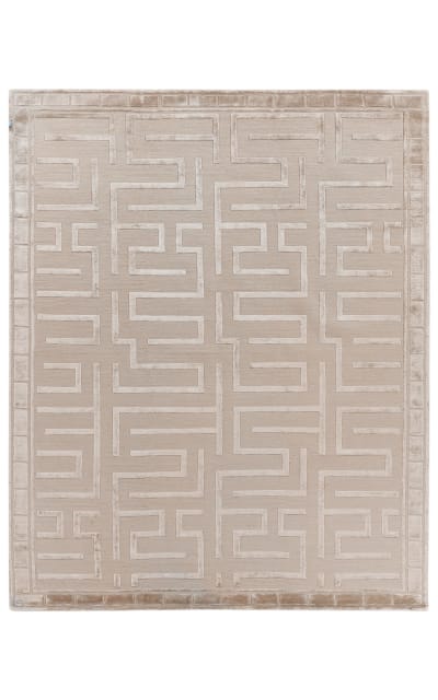 Metro Velvet Hand Knotted 3043 Beige Area Rug