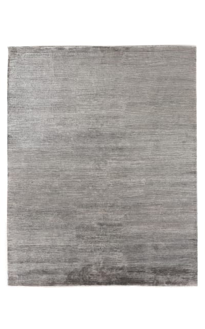 Exquisite Rugs Crush Hand Knotted 3301 Silver - Dark Silver Area Rug