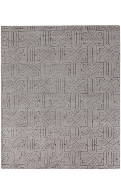 Exquisite Rugs Prague Hand Knotted 3388 Silver Area Rug