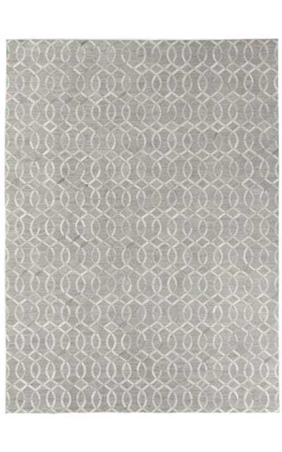 Berlin Hair on Hide 3413 Silver - Ivory Area Rug