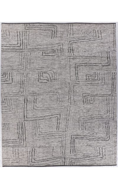 Aldridge Hand Knotted 3807 Ivory - Gray Area Rug