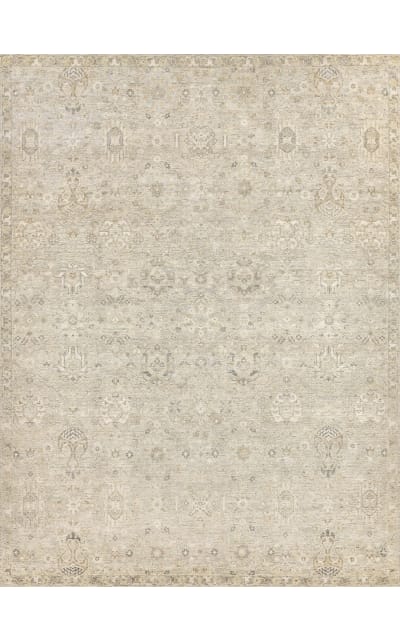 Heirloom Hand Knotted 3985 Gray - Beige Area Rug