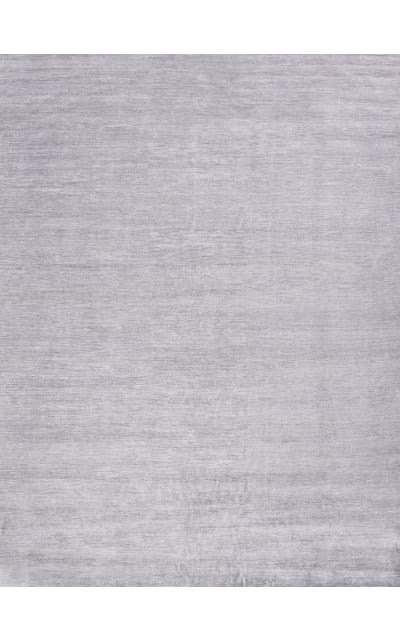 Crush Hand Knotted 3989 Ivory - Light Silver Area Rug