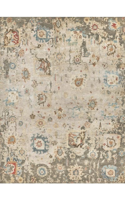 Exquisite Rugs Essex 4032 Tan-Blue-Rust Area Rug