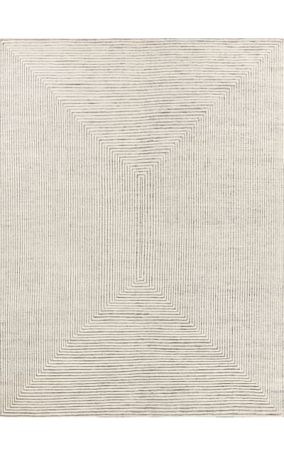 Crescent Hand Knotted 4044 Ivory Area Rug