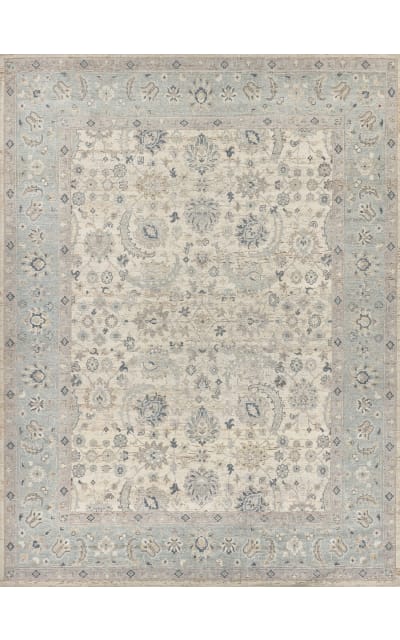 Harper Hand Knotted 4231 Ivory - Light Blue - Multi Area Rug