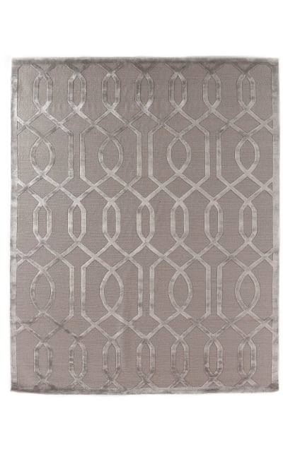 Metro Velvet Hand Knotted 5046 Light Silver Area Rug