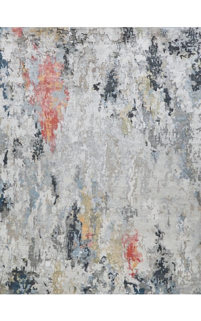 Floor Art Hand Knotted 5499 Silver - Gray Area Rug