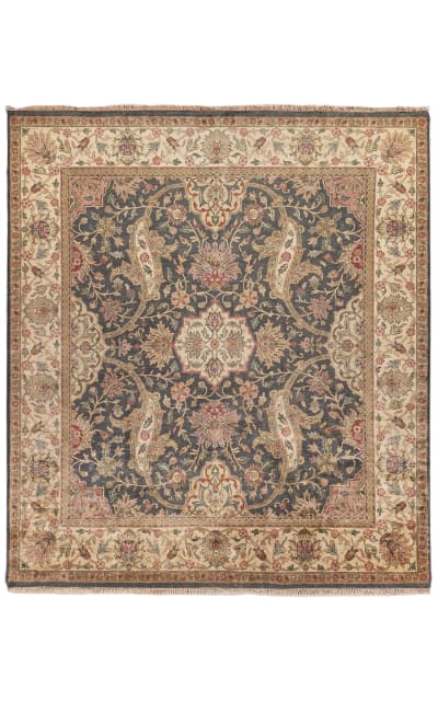 Polonaise Hand Knotted 6558 Black Area Rug