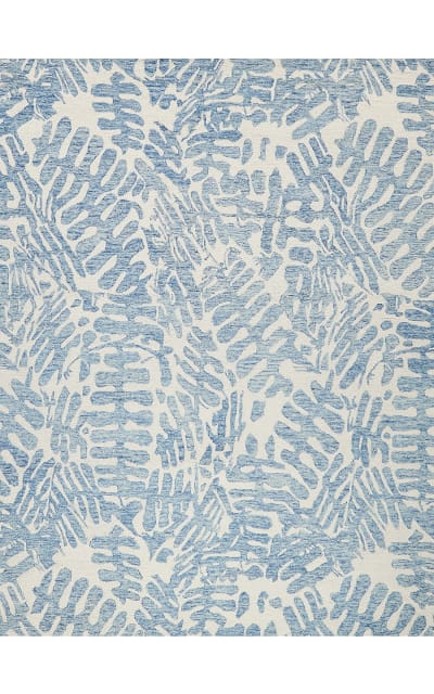 Botanica Hand Tufted 6811 Light Blue - Ivory Area Rug