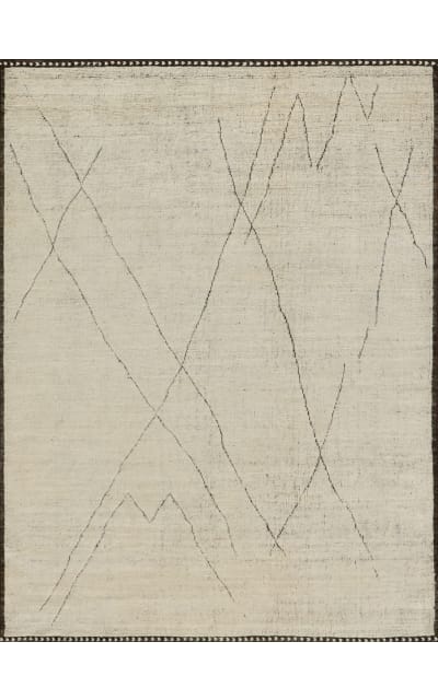 Mojave Hand Knotted 7455 Ivory - Espresso Area Rug