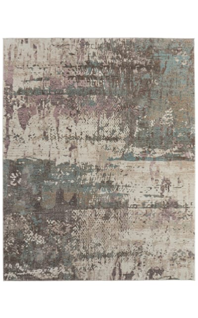 Eden 39qrf Teal - Ivory Area Rug