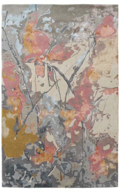 Dafney 8867f Blue - Pink Area Rug