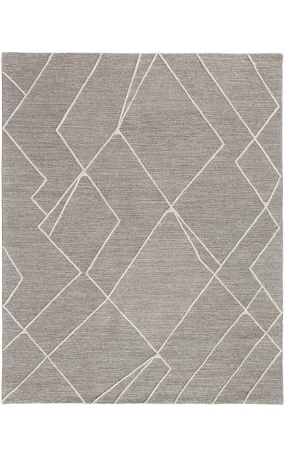Euclid T8004 Gray - Ivory Area Rug