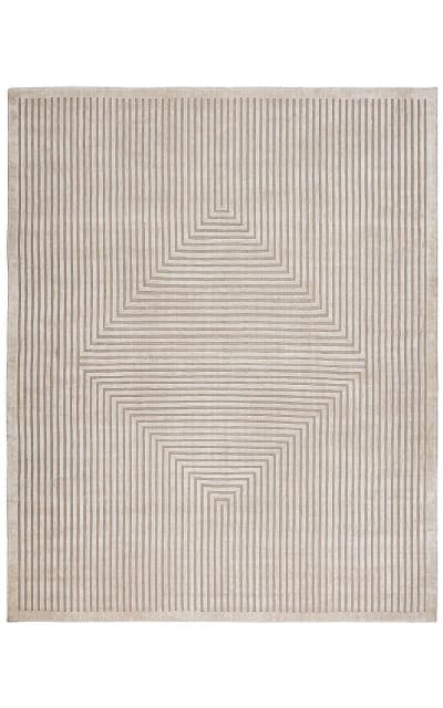 HRI Latitude La-3058 Ivory - Grey Area Rug