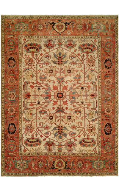 HRI Serapi Heritage Sh-45 Ivory - Rust Area Rug