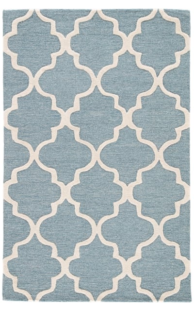 City Miami Ct28 Blue Shadow - Bright White Area Rug Clearance