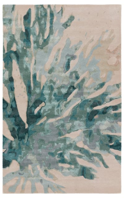 Delray Atoll Del02 Teal Area Rug