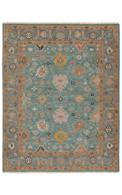 Everly Aloft Eve03 Blue Area Rug