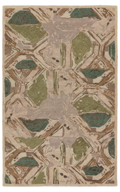 Honeycomb By Zoe Bios Orto Botanica Hnc02 Green Area Rug